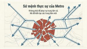 Sơ đồ mạng metro Hà Nội toả ra tạo các trung tâm mới thay vì dồn về trung tâm cũ