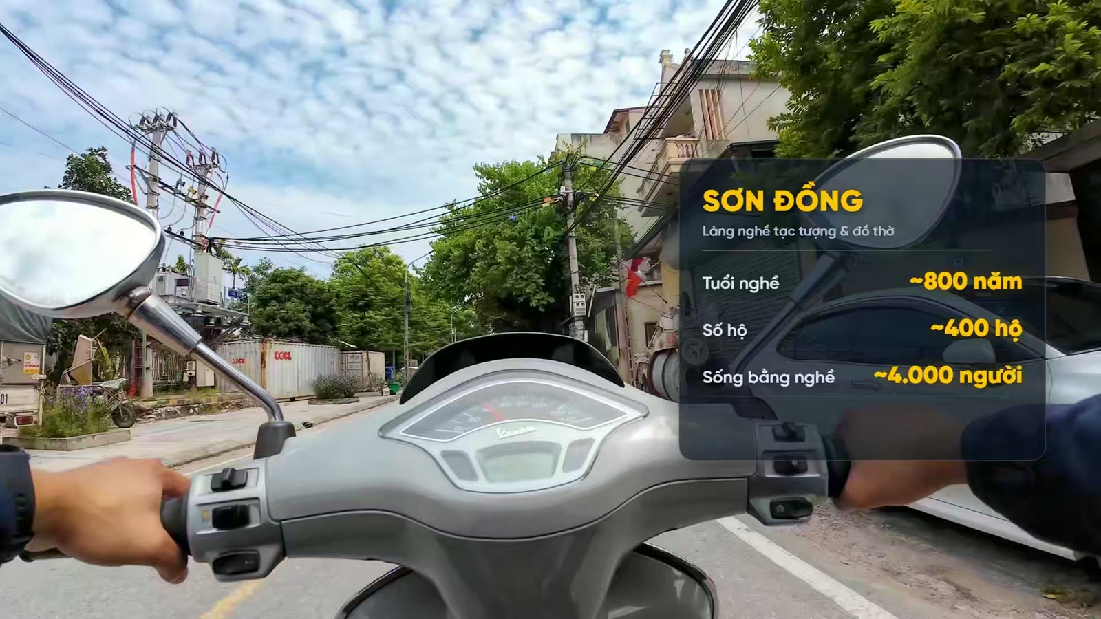 Đường làng nghề Sơn Đồng, Hoài Đức, nơi có nghề tạc tượng khoảng 800 năm